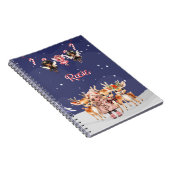 Kerstmis Meisje Rendier Candy Cane Fairies Notitieboek (Rechterzijde)