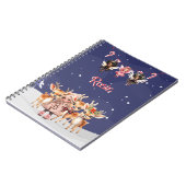 Kerstmis Meisje Rendier Candy Cane Fairies Notitieboek (Linkerzijde)