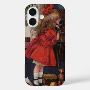 Kerstmis Meisje Telefoon Antiek iPhone 16 Hoesje