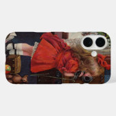 Kerstmis Meisje Telefoon Antiek Case-Mate iPhone Case (Achterkant (horizontaal))