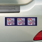 Kerstmis meisje-vreugde van boven bumpersticker (Op auto)