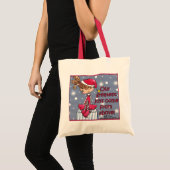 Kerstmis meisje-vreugde van boven tote bag (Voorkant (product))