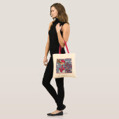 Kerstmis meisje-vreugde van boven tote bag (Voorkant (model))