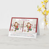 Kerstmis, meisje. Zoek het verschil, Activiteit Kaart (Gele Bloem)