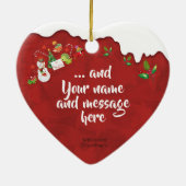 Kerstmis, meisjes, kerstbrief, keramisch ornament (Achterkant)