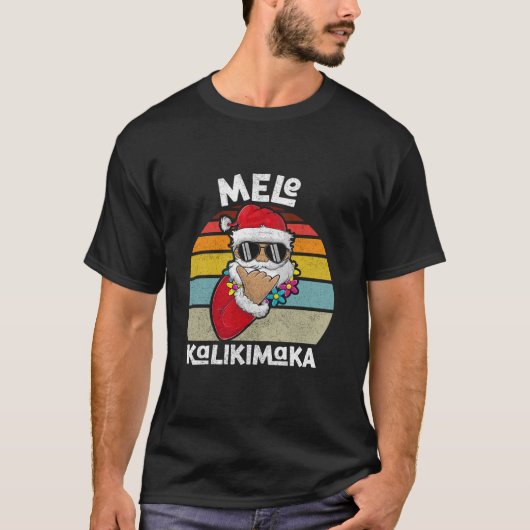 Kerstmis Mele kalikimaka Jongen Kleding Shaka Sant T-shirt (Voorkant)