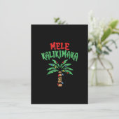 Kerstmis Mele Kalikimaka Palm Tree Hawaiian Light Kaart (Staand voorkant)