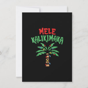 Kerstmis Mele Kalikimaka Palm Tree Hawaiian Light Kaart