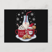 Kerstmis Melk en Cookies Latte Familie Xmas Feestdagenkaart (Voorkant)