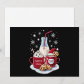 Kerstmis Melk en Cookies Latte Familie Xmas Feestdagenkaart (Voorkant / Achterkant)
