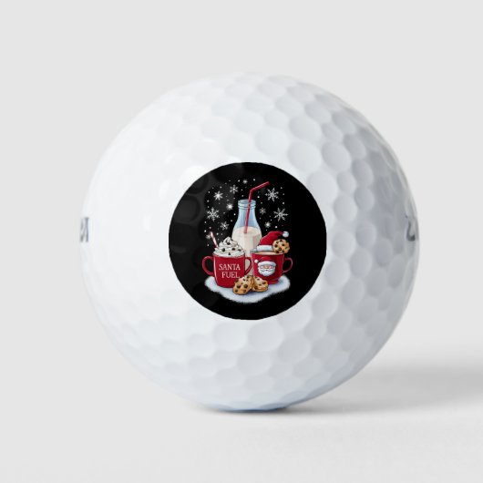 Kerstmis Melk en Cookies Latte Familie Xmas Golfballen (Voorkant)