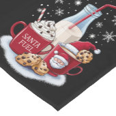 Kerstmis Melk en Cookies Latte Familie Xmas Korte Tafelloper (Hoek)