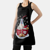 Kerstmis Melk en Cookies Latte Familie Xmas Schort (Insitu)