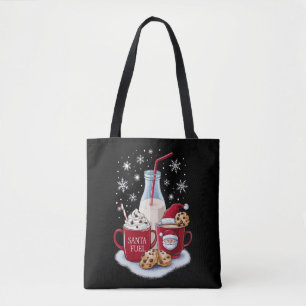 Kerstmis Melk en Cookies Latte Familie Xmas Tote Bag