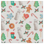 Kerstmis melk en koekjes stof (Close Up)