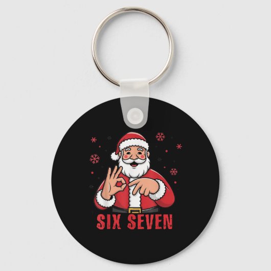 Kerstmis Meme 67 Zes Zeven 6 7 Sleutelhanger (Voorkant)
