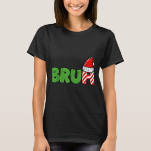 Kerstmis Meme Bruh Grappige Kerstmis Uitdrukking V T-shirt