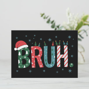 Kerstmis Meme Grappige Kerstman Hoed Sarcasme Feestdagenkaart