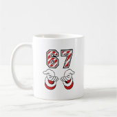 Kerstmis Meme Six Seven 67 6 7 Vakantie Koffiemok (Links)