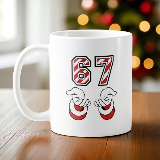 Kerstmis Meme Six Seven 67 6 7 Vakantie Koffiemok
