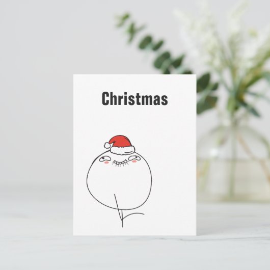 Kerstmis Memes Naive Le Me Aangepaste tekst BEWERK Feestdagenkaart (Staand voorkant)