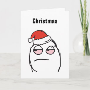 Kerstmis Memes Troll Niet onder de indruk Aangepas Feestdagen Kaart