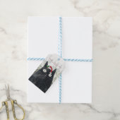 Kerstmis mens kat cadeaukaartjes cadeaulabel (Met Touw)