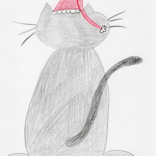 Kerstmis - Meow-y kerstKaart Kaart