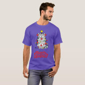 Kerstmis Meowy Kerstmis Grappige Kat T-shirt (Voorkant volledig)