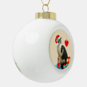 Kerstmis Merlin Kat Keramische Bal Ornament (Links)