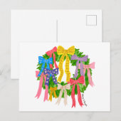 Kerstmis Merry And Bright Briefkaart (Voorkant / Achterkant)