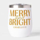 Kerstmis Merry And Bright Goud (Voorkant)