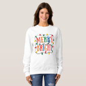 Kerstmis Merry And Bright Trui (Voorkant volledig)