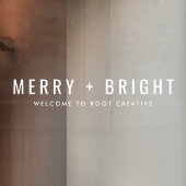 Kerstmis | Merry and Bright Welcome Raamsticker