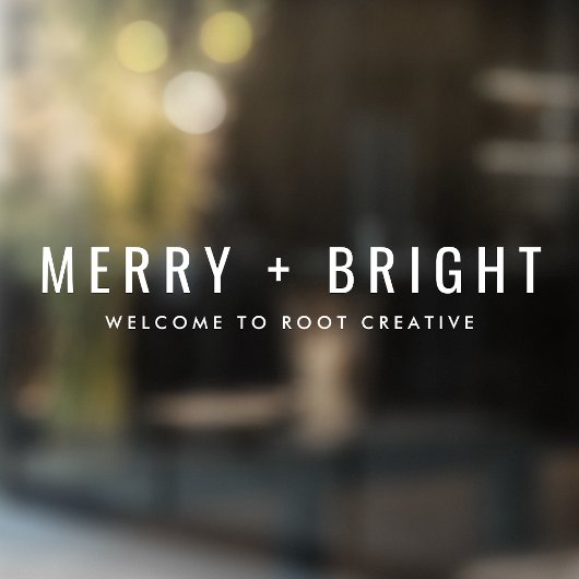 Kerstmis | Merry and Bright Welcome Raamsticker
