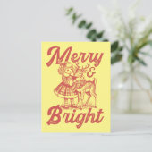 Kerstmis - Merry & Bright Briefkaart (Staand voorkant)