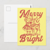 Kerstmis - Merry & Bright Briefkaart (Voorkant / Achterkant)