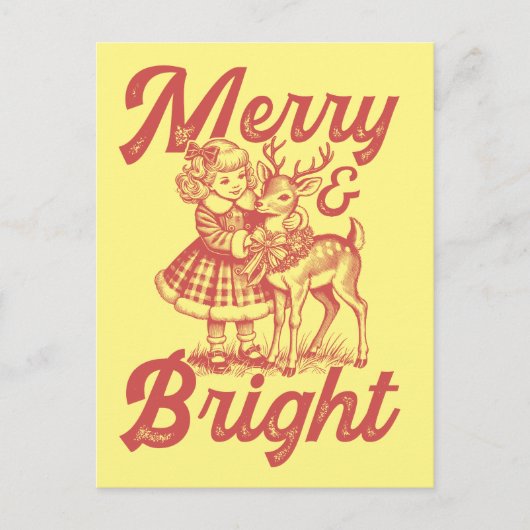 Kerstmis - Merry & Bright Briefkaart (Voorkant)
