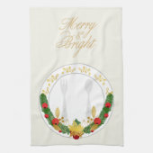 Kerstmis Merry & Bright Theedoek (Verticaal)