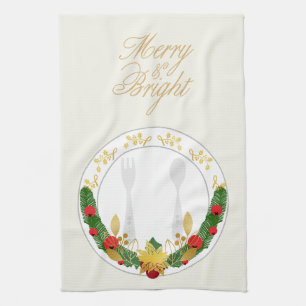 Kerstmis Merry & Bright Theedoek