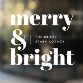 Kerstmis | Merry en Bright White Raamsticker