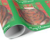 Kerstmis "Merry Kerstmis" groen Cadeaupapier (Rol Hoek)