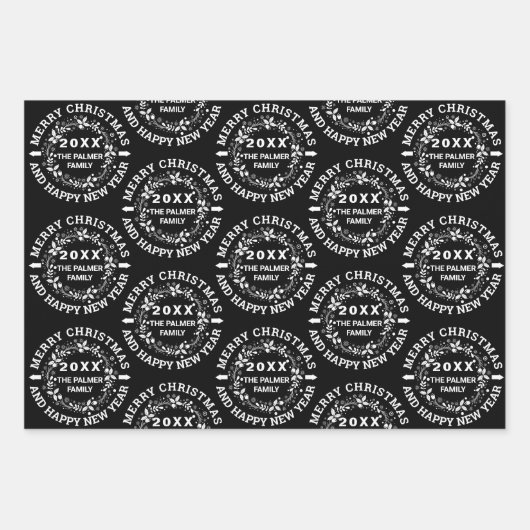 Kerstmis Merry Kerstmis Inpakpapier Vel (Voorkant 2)