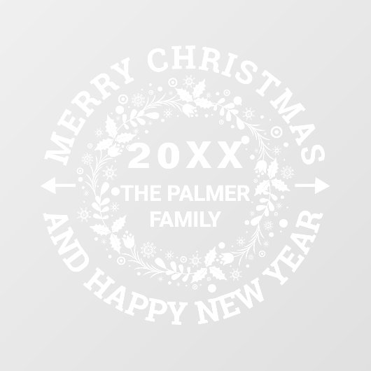 Kerstmis Merry Kerstmis Raamsticker (Vel)