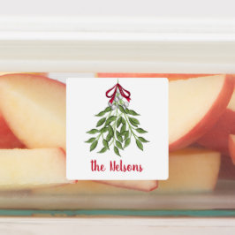 Kerstmis Merry Mistletoe Holiday Greenery Leaves Labels