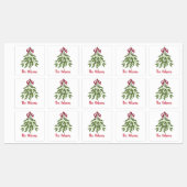 Kerstmis Merry Mistletoe Holiday Greenery Leaves Labels (Vel)