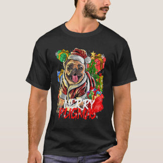 Kerstmis Merry Pugmas Kinder meisjesjongens T-shirt