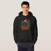 Kerstmis Merry Tropics – Palmboom Kerstmannenhoed Hoodie (Voorkant volledig)
