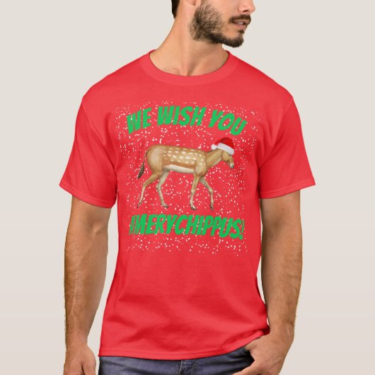 Kerstmis Merychippus T-Shirt (Voorkant)