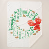 Kerstmis met aangepaste woorden en/of namen sherpa deken (Voorkant)